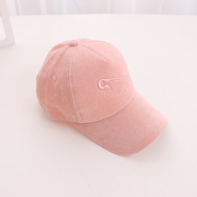 

Korean version of the new womens outdoor sun - shading sun cap corduroy embroidered duck tongue cap baseball cap