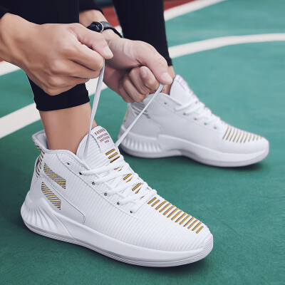 

Basketball shoes mens summer breathable high-top shoes mens trend wild mesh sports shoes men