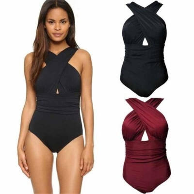 

Womens Bandage Swimwear One Piece Bikini Swimsuit Bra Push Up Beachwear Bathing