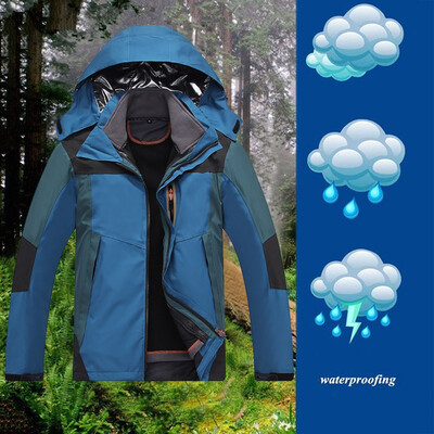

Toponeto Men Winter Hooded Softshell Windproof Waterproof Soft Coat Shell Jacket