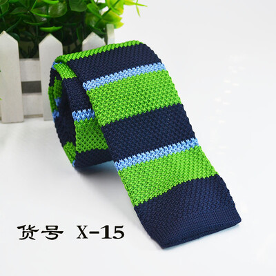 

Knit flat striped tie 5CM narrow section mens business tie direct
