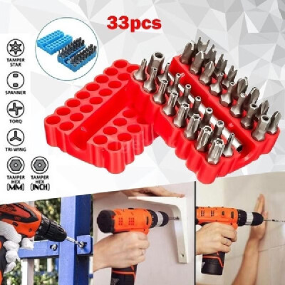 

33pcs Tamper Proof CRV6150 Torx Hex Star Bit Set with Magnetic Holder for Any Drills Screwdriver Nutdrivers Bits Hand Tools with