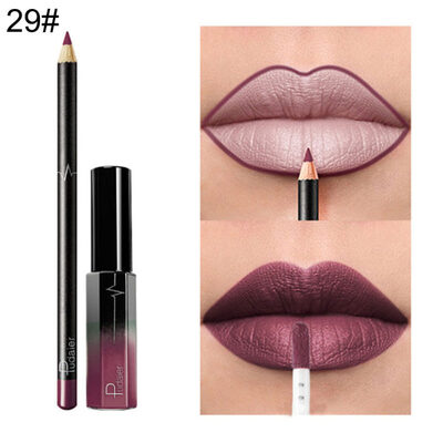 

2Pcs Waterproof Matte Lipliner Pen Long Lasting Lip Gloss Glaze Lipstick Makeup