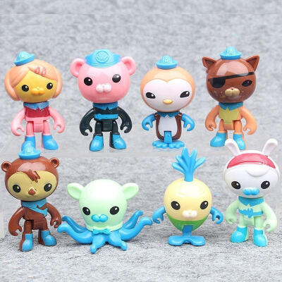 

8Pcs Octonauts Captain Barnacles Kwazii Peso Shellington Dashi 5-10cm Figure Toy