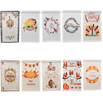 

Tailored 10 Pcs Happy Thanksgiving Garden Flags House Decor Mini Yard Banner 12 x 18