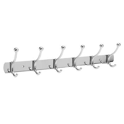 

6 Racks Stainless Steel Clothes Hat Storage Hook Shelf Wall Mounted Hanger