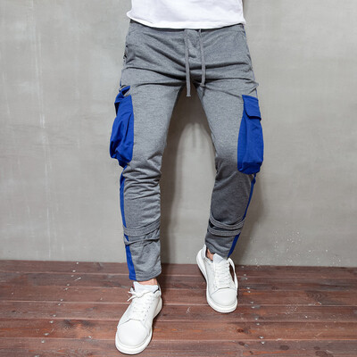 

Gobestart Mens Long Casual Sport Pants Slim Fit Plaid Trousers Running Joggers Sweatpants