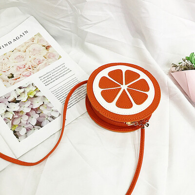 

Tailored Fashion Student Children Lemon Hamburger Leather Shoulder Bags Crossbody Bags