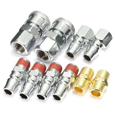 

10Pcs Quick Coupler 14 Air Hose Connector Fittings