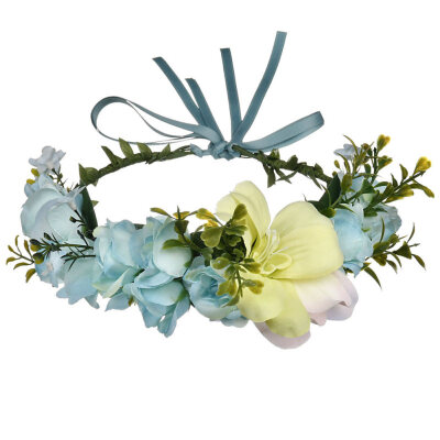 

Handmade Adjustable Bridal Wedding Wreath Handband Headwear Beach Vacation Decor