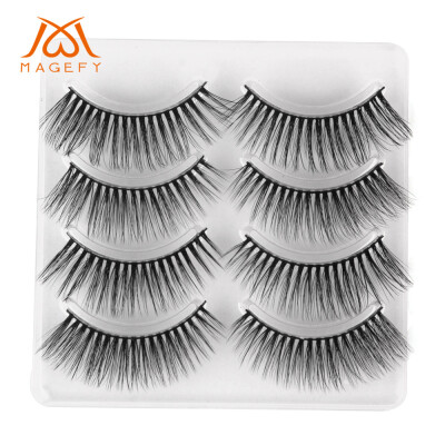 

〖Follure〗4Pair Luxury 3D False Lashes Fluffy Strip Eyelashes Long Natural Party