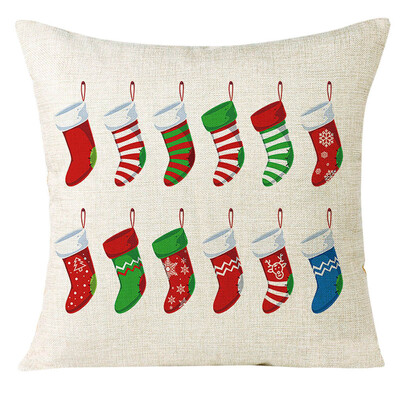 

Siaonvr Xmas Christmas Socks Sofa Home Decoration Festival Pillow Case Cushion Cover