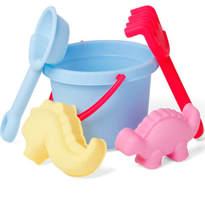 

YIWULA5PC Random Cartoon Tiny Beach Sand Tools Toys Bucket Set Children Outdoor Toys