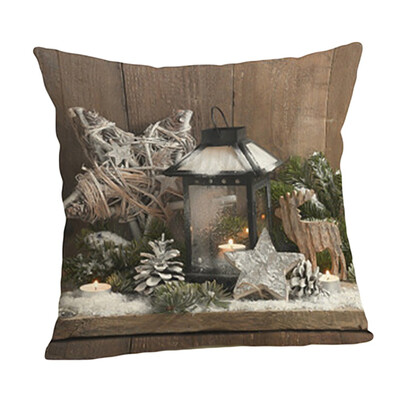 

2019 New Merry Christmas Decorations Linen Pillow Cover Christmas Gift Pillowcase Christmas Ball Pattern