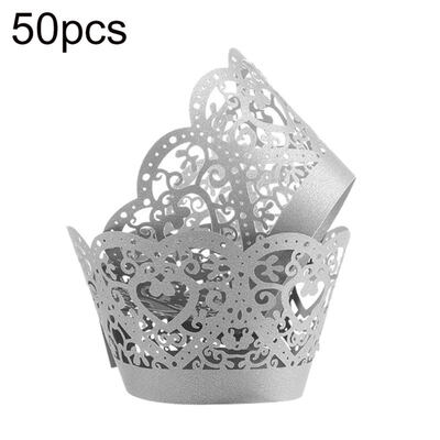 

50Pcs Hollow Cupcake Wrapper Baking Cake Paper Cup DIY Case Party Decoration
