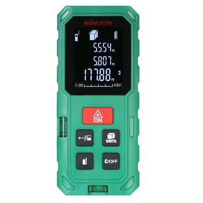 

KKmoon 40m Portable Handheld Digital Laser Distance Meter High Precision Range Finder Length Area Volume Measurement 20 Group Data