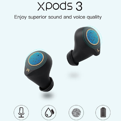 

BT 50 Earphone Touching APTX Headphone IPX7 Waterproof CVC80 Noise Cancelling Wireless Screen Touching Earphone Earbuds with Mic