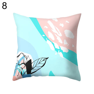 

Flower Color Block Twig Pillow Case Cushion Cover Sofa Bed Car Cafe Office Decor