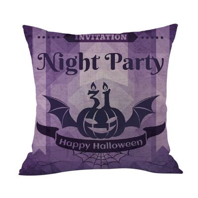 

〖Follure〗Halloween Pillowcase Cushion Case Home Decoration Linen Cushion Cover