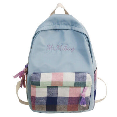 

Inswind schoolbag girls Korean version of Xiaoqing New High School Students Baidaoshen Checker Campus Shoulder Bag Backpack