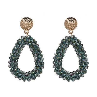 

Bohemian Earrings For Women Crystal And Stone Beads By Handmade Zinc Alloy Big Long Earrings Vintage 2019 Fashion Jewelry