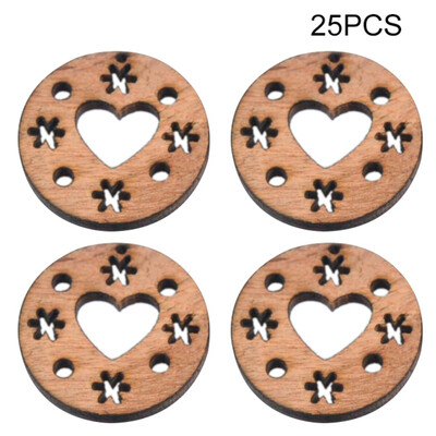 

25PCS Christmas Theme Decorative Wooden Hollow Out Slices Craft Holiday Wedding Party Decor Supplies