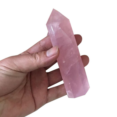 

Gobestart 40-50mm Natural Rock Pink Rose Quartz Crystal Wand Point Healing Mineral Stone