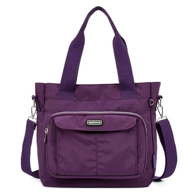 

Tailored Fashion Womens Simple Style Zipper Large Capacity Nylon Shoulder Bag Travel Bag