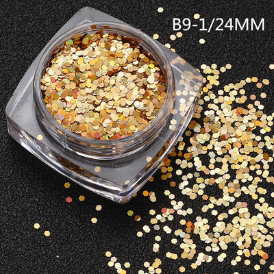 

Toponeto 15g Mixed Round Thin Nail Art Glitter Paillette Nail TipGel Polish Decoration