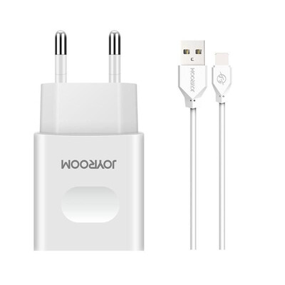 

JOYROOM -L221 Travel 2A Charger EU Plug 8Pin Charging Data Wire for Apple