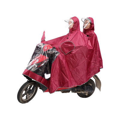

T6 jacquard double motorcycle raincoat fixed mask