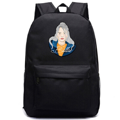 

Unisex Billie Eilish Schoolbags Hip Hop Backpack for College Student Travel Laptop Backpack