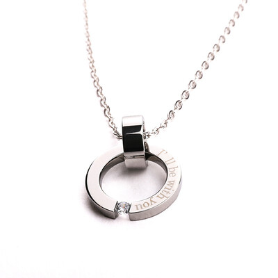 

Design Jean DIJUE Single stone clip rose gold necklace female wild 13899