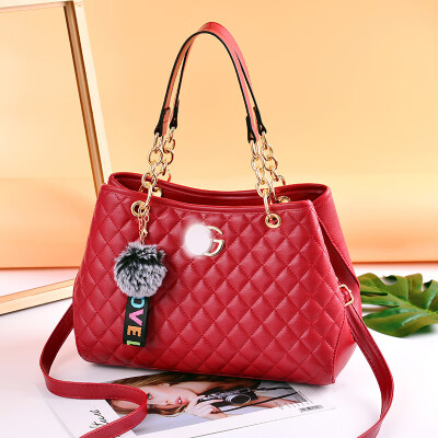 

Ladies bag 2019PU leather Korean fashion summer new womens bag wild personality handbag shoulder Messenger bag