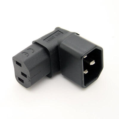

Shape 90 Degree Elbow C13 Female To C14 Male Plug Socket Adapter Converter For Wall Mounted LCD TV