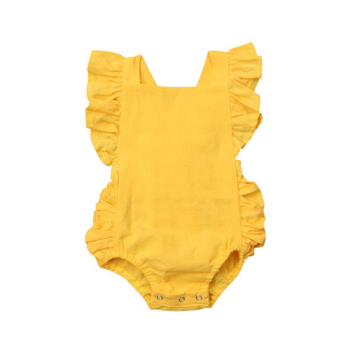 

Summer Newborn Toddler Baby Girl Clothes Ruffle Romper Jumpsuit Outfit Sunsuit