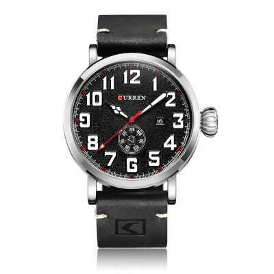 

Curren Leather Band Watches Fashion Business Men High Quality Quartz Wrist Casual Sports Watches