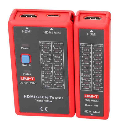 

UNI-T UT681L UT681C UT681HDMI Cable Tester Network Cable Tracker Meter Telephone BNC HDMI MINI-HDMI HD RJ45 RJ11 Line Detector