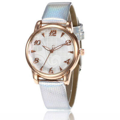 

Snake skin pattern casual ladies quartz watch simple trend digital watch