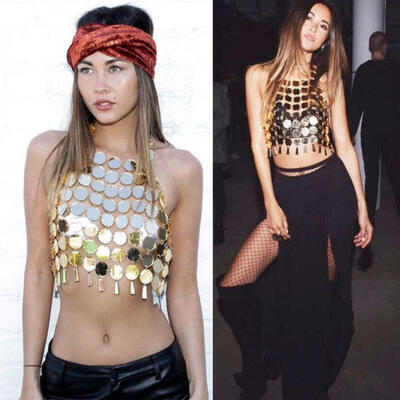 

Women Boho Tank Tops Halter Bustier Bra Vest Crop Top Bralette Shirt Blouse Cami