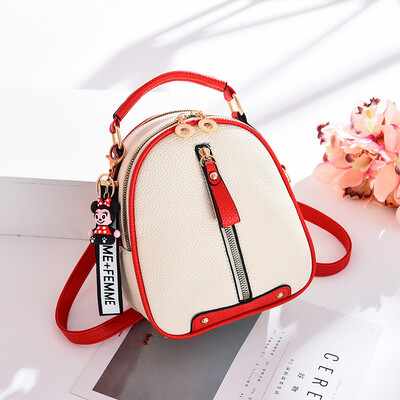 

Backpack bag summer new Korean version of the simple tide fashion travel student small backpack