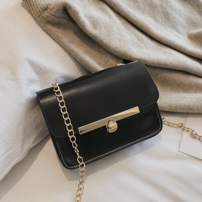 

Messenger bag female 2018 new wave Korean version of the simple retro chain small square bag wild casual shoulder bag handbag