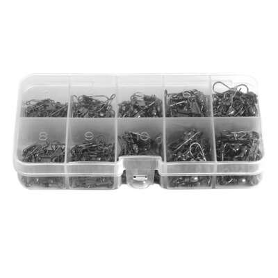 

200pcs Fishing Swivel B Shaped Rings Quick Connector Gear Tackle Accessories Interlock Snap Hook Connectors