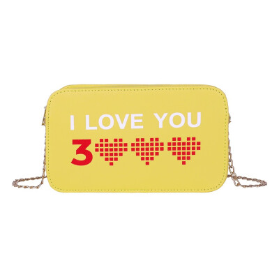 

Tailored Women Fashion Girls Metal Chain Letter Handbag Shoulder Crossbody Casual Bag