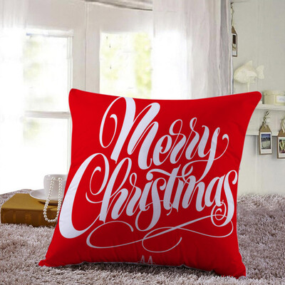 

Siaonvr Merry Christmas Pillow Cases Sofa Letter Cushion Cover Home Decoration