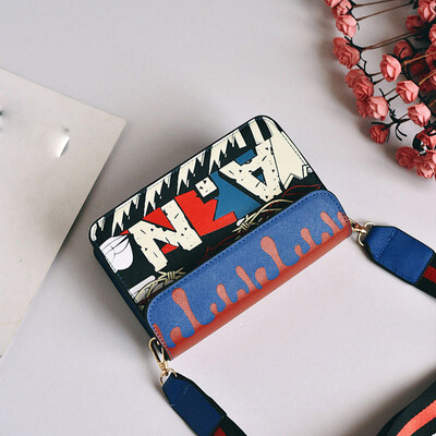 

Tailored Fashion Women Graffiti Printed Small Square Bag Shoulder Messenger Bag