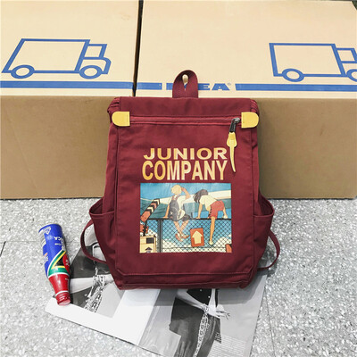 

ins-style schoolbag womens Korean high-school backpack high-capacity&fashionable double-shoulder bag for junior high school