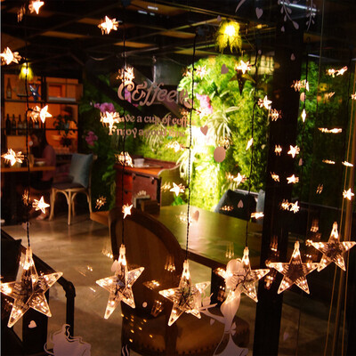 

Siaonvr Warm White LED Curtain Star 1 Meter 60 Lights