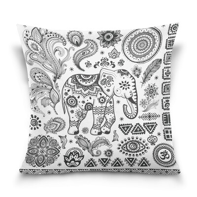 

ALAZA Throw Pillow Cover 16 X 16 inch Cushion Cover with Ethnic Pattern Printed Pillowcase