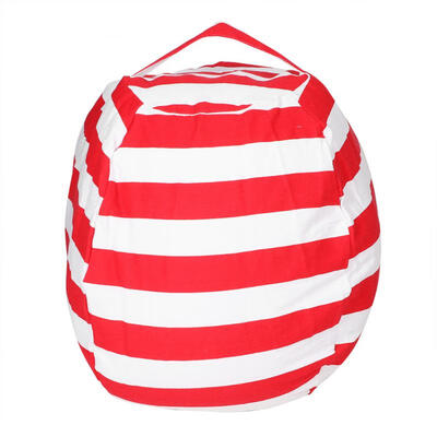 

Greensen Child Plush Toy Soft Pouch Stripe Fabric Chair Plush Toy Storage Bag With Handle